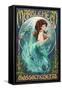 Marblehead, Massachusetts - Mermaid-Lantern Press-Framed Stretched Canvas