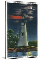 Marblehead, Ohio, View of the Famous Marblehead Lighthouse at Night-Lantern Press-Mounted Art Print