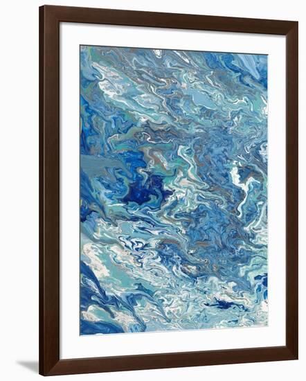 Marbleized Beach View I-Gina Ritter-Framed Art Print