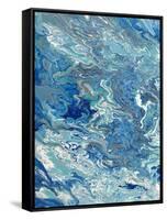 Marbleized Beach View I-Gina Ritter-Framed Stretched Canvas