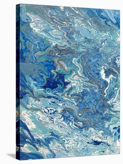 Marbleized Beach View I-Gina Ritter-Stretched Canvas