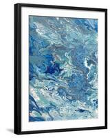 Marbleized Beach View I-Gina Ritter-Framed Art Print