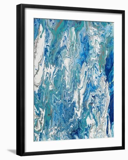 Marbleized Beach View II-Gina Ritter-Framed Art Print