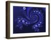 Marbleized Blue-Fractalicious-Framed Giclee Print