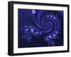 Marbleized Blue-Fractalicious-Framed Giclee Print