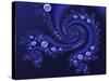 Marbleized Blue-Fractalicious-Stretched Canvas