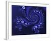 Marbleized Blue-Fractalicious-Framed Giclee Print