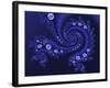 Marbleized Blue-Fractalicious-Framed Giclee Print