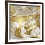 Marbleized in Gold and Silver-Danielle Carson-Framed Art Print