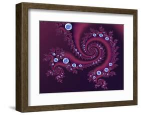 Marbleized Red-Fractalicious-Framed Giclee Print