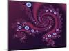 Marbleized Red-Fractalicious-Mounted Giclee Print