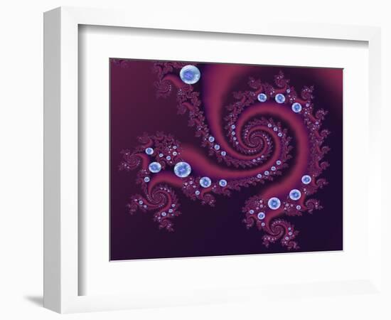 Marbleized Red-Fractalicious-Framed Premium Giclee Print
