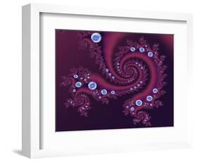 Marbleized Red-Fractalicious-Framed Premium Giclee Print