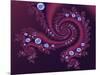 Marbleized Red-Fractalicious-Mounted Giclee Print