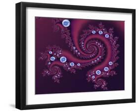 Marbleized Red-Fractalicious-Framed Giclee Print