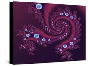 Marbleized Red-Fractalicious-Stretched Canvas