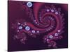 Marbleized Red-Fractalicious-Stretched Canvas