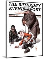 "Marbles Game," Saturday Evening Post Cover, March 28, 1925-Joseph Christian Leyendecker-Mounted Giclee Print