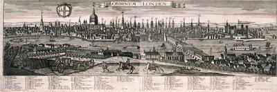 Panoramic View of London, C1730-Marc Abraham Ruprecht-Framed Stretched Canvas