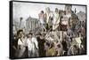 Marc Antony's Oration over Julius Caesar's Body in Ancient Rome, 44 Bc-null-Framed Stretched Canvas