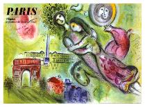 Les Fiancees de la Tour Eiffel-Marc Chagall-Art Print