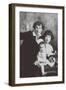 Marc Chagall with His First Wife Bella and Daughter Ida, 1917-null-Framed Giclee Print