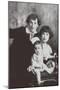 Marc Chagall with His First Wife Bella and Daughter Ida, 1917-null-Mounted Giclee Print