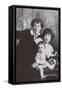 Marc Chagall with His First Wife Bella and Daughter Ida, 1917-null-Framed Stretched Canvas