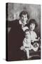 Marc Chagall with His First Wife Bella and Daughter Ida-Russian Photographer-Stretched Canvas