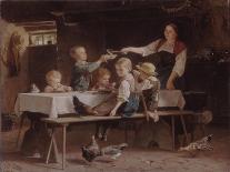 Kids at Lunch, 1857-Marc Louis Benjamin Vautier-Stretched Canvas