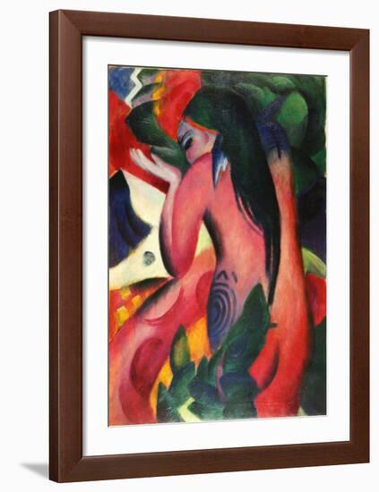 Marc-Red Woman-Franz Marc-Framed Art Print