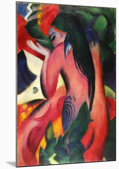 Marc-Red Woman-Franz Marc-Mounted Art Print