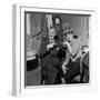 Marceau with Stan Laurel, who visited Marceau in his dressing room. Paris, 1951.-Erich Lessing-Framed Photographic Print