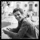 Jean-Paul Belmondo, Posing Near the Seine, Paris-Marcel Begoin-Framed Photographic Print