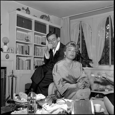 Simone Signoret and Her Husband Yves Montand