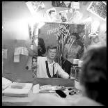 Johnny Hallyday Looking at Himself in a Mirror, Backstage-Marcel DR-Laminated Photographic Print