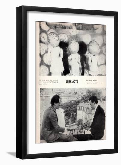 Marcel Duchamp and Man Ray, Page from L'Avant-Scène Featuring 'Entr'Acte'-René Clair-Framed Giclee Print