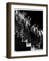 Marcel Duchamp Walking down Stairs in exposure of Famous Painting "Nude Descending a Staircase"-Eliot Elisofon-Framed Photographic Print