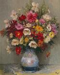 Dahlias Dans Un Pot Bleu-Marcel Dyf-Giclee Print