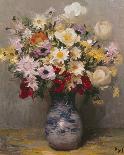 Dahlias Dans Un Pot Bleu-Marcel Dyf-Giclee Print