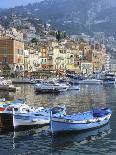 Cote D'Azur, Villefranche-Sur-Mer, View on Town and Port-Marcel Malherbe-Stretched Canvas