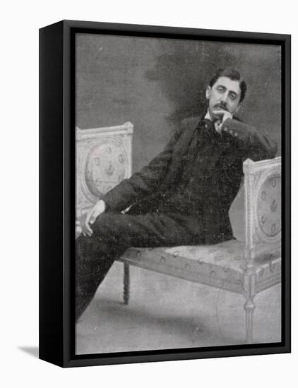 Marcel Proust French Writer Relaxing on an Ornate Sofa-Otto-pirou-Framed Stretched Canvas