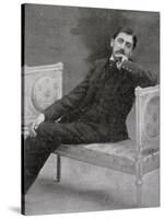 Marcel Proust French Writer Relaxing on an Ornate Sofa-Otto-pirou-Stretched Canvas