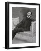 Marcel Proust French Writer Relaxing on an Ornate Sofa-Otto-pirou-Framed Photographic Print