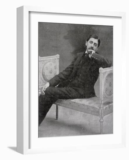 Marcel Proust French Writer Relaxing on an Ornate Sofa-Otto-pirou-Framed Photographic Print