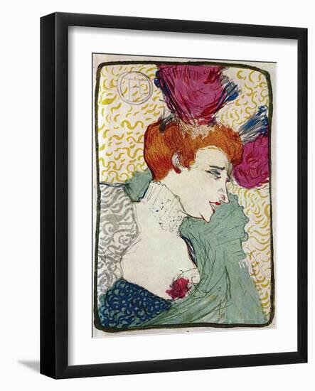 Marcelle Lender-Henri de Toulouse-Lautrec-Framed Art Print