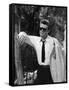 Marcello Mastroianni, La Dolce Vita, Federico Fellini, 1960 (b/w photo) (b/w photo)-null-Framed Stretched Canvas