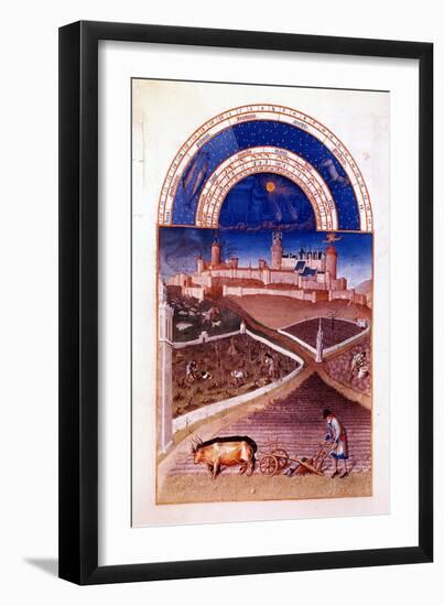 March, 1412-1416-Hermann Limbourg-Framed Giclee Print