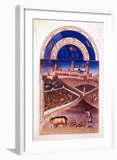 March, 1412-1416-Hermann Limbourg-Framed Giclee Print