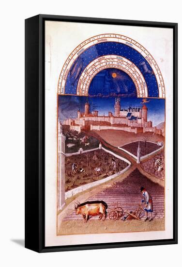 March, 1412-1416-Hermann Limbourg-Framed Stretched Canvas